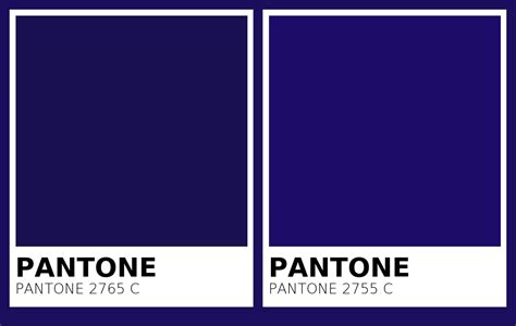 Color PANTONE 2765 C vs PANTONE 2755 C Side By Side