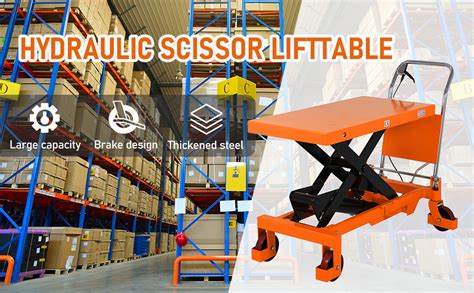 Amazon Tory Carrier Hydraulic Lift Cart Table Manual Scissor Lift