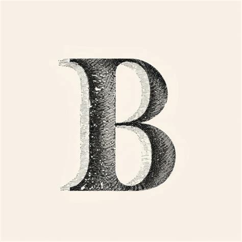 Letter B font text calligraphy | Premium AI-generated image