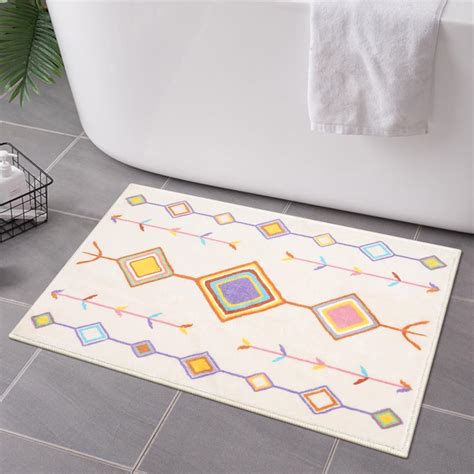 Uphome Bath Mats For Bathroom Cute Colorful Tribal Boho