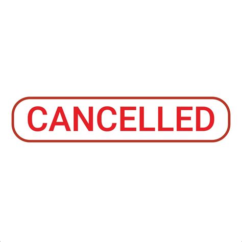 Cancelled red word stamp 22600808 Vector Art at Vecteezy