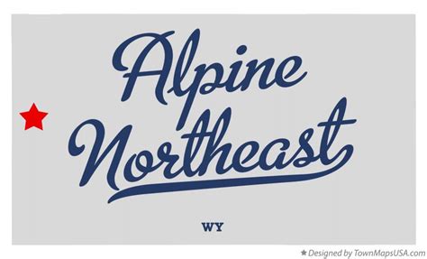 Map of Alpine Northeast, WY, Wyoming