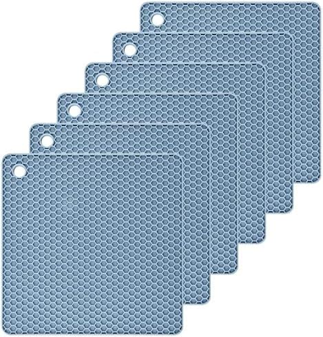 Amazon Ultra Thick Mm Silicone Trivets For Hot Dishes Pots And Pans Silicone Trivet Mat