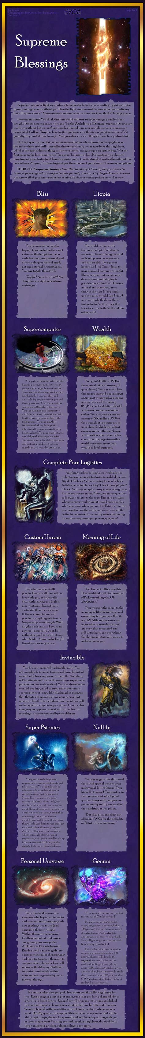 My CYOA Builds (Choose Your Own Adventure)