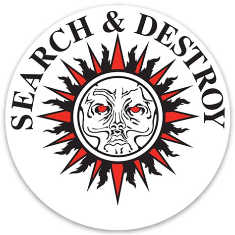 Henry Rollins Search And Destroy Sticker White 21361