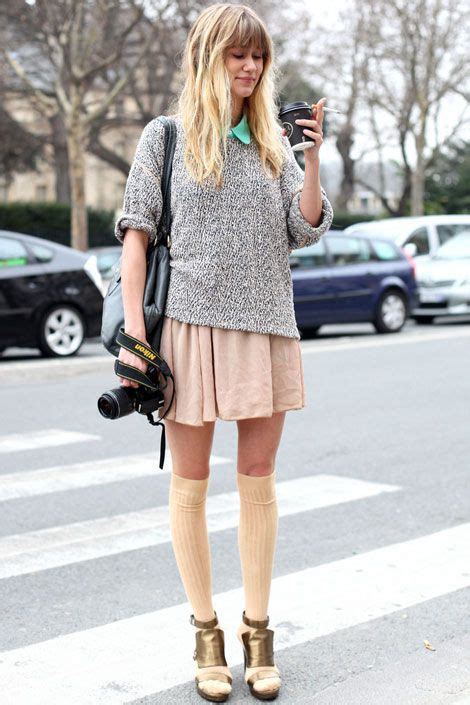 So Quirky And Cute How 20 Fashion Girls Wear Knee High Socks