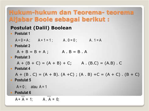 PPT - ALJABAR BOOLE PowerPoint Presentation, free download - ID:6285347