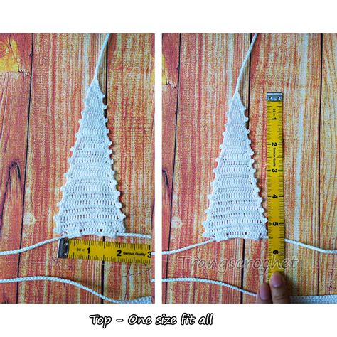 Crochet Extreme Micro Bikini Thong Bikini Set White Micro Etsy