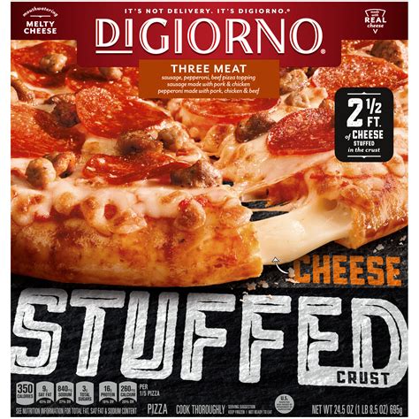 DIGIORNO Three Meat Frozen Pizza with Cheese Stuffed Crust, 24.5 oz