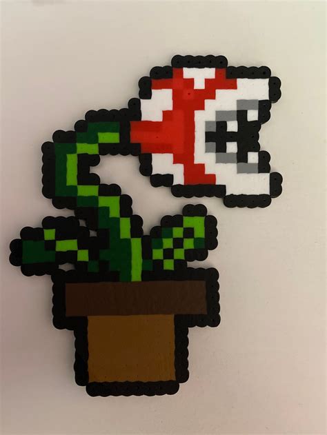 Mario Piranha Plant Perler Bead Figure Etsy