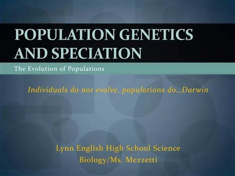 Ppt Population Genetics And Speciation Powerpoint Presentation Free