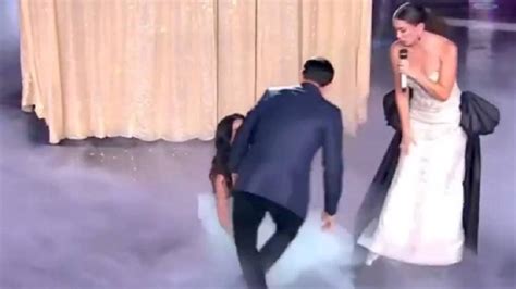 VIDEO Laura Pérez sufre aparatosa caída en vivo durante semifinal de Miss Universe Latina