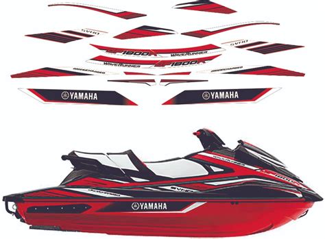 Yamaha Waverunner Gp 1800r Svho 2019 Graphics Decal Sticker Kit Red
