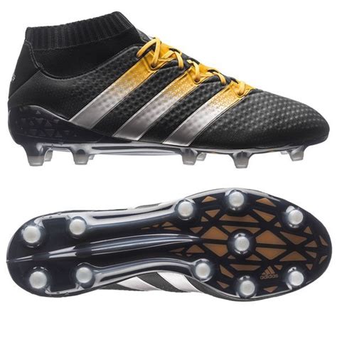 Adidas Ace Primeknit Fg Ag Core Black Matte Silver Solar Gold