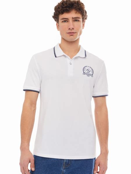 Поло Zolla, размер 50, цвет белый, 60% Хлопок;40% Полиэстер - купить по ...