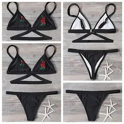 Bademode Brasilianische Verband Bikini Set Push Up Bh Badeanzug