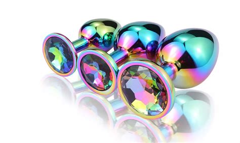 Rainbow Anal Plug Stainless S Groupon Goods