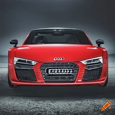 Audi R8 Car With The Iconic 4 Rings Logo On Craiyon