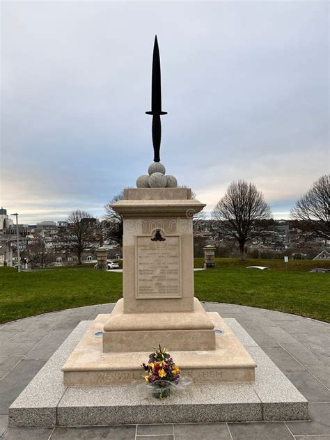 Royal Marine Commando Memorial Editorial Stock Image Image Of Column
