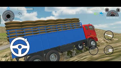 Red And Blue Colour Ka Truck Road Ke Side Me Fash Gya YouTube