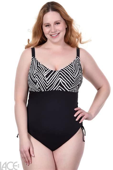 Elomi Swim Fiji Falls Badpak Zonder Beugel G L Cup Black Lace Lingerie Nl