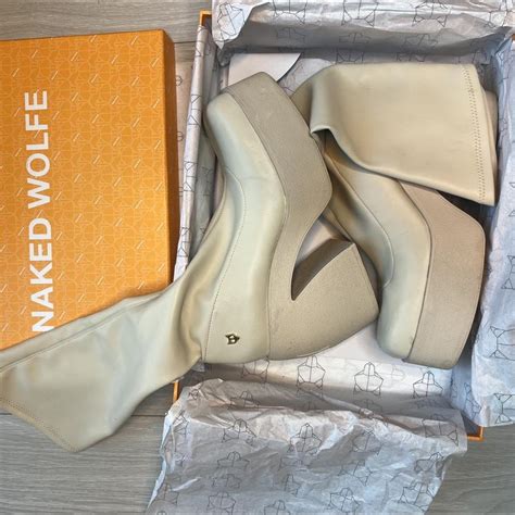 Naked Wolfe Platform Boots Size Color Oatmeal Depop