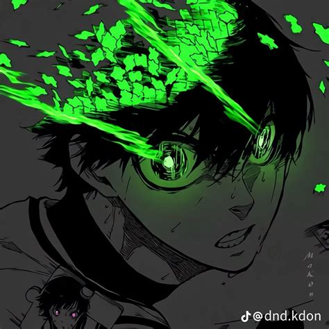 bachira glow pfp bluelock glow pfp art glow anime green cool anime