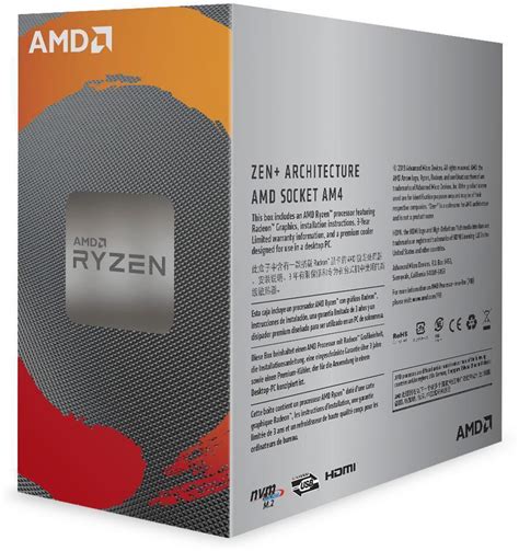 AMD Ryzen 3 3200G Quad Core Processor CPU Radeon Vega Graphics With