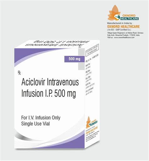 Mg Aciclovir Intravenous Infusion At Rs Piece Intravenous