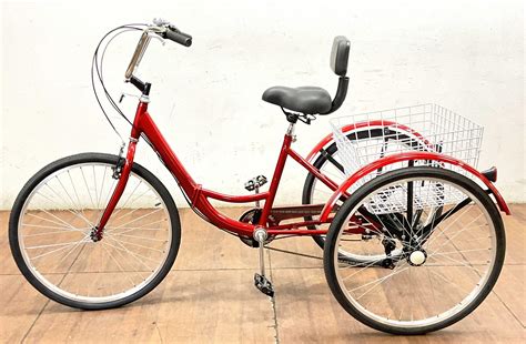 Lot - Adult 7-speed Tricycle w/ Rear Basket