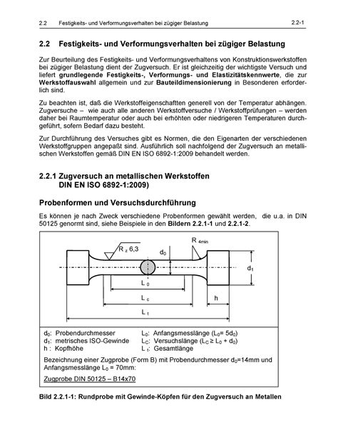 WT Ba Kap 2 Zusammenfassung Werkstofftechnik 2 Festigkeits Und