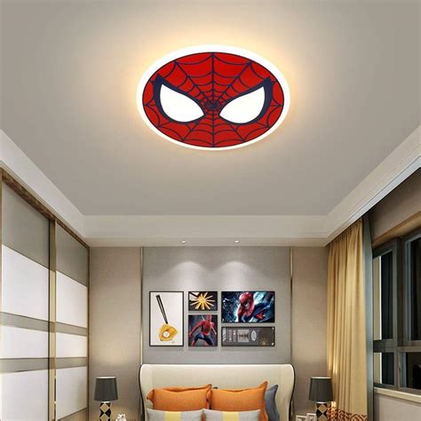 W Modern Led Deckenleuchte Kinderzimmer Lampe Cartoon Runde Spiderman