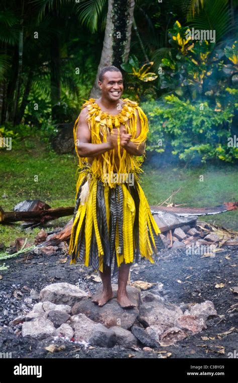 Fijian Firewalking Ceremony At Outrigger On The Lagoon Resort Viti