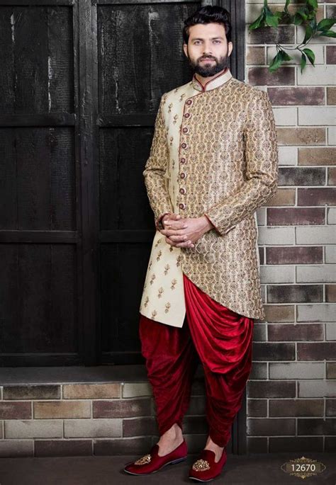 Wedding Sherwani With Dhoti