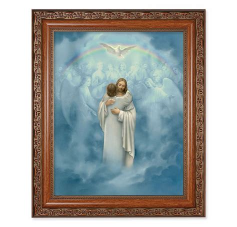 Christ Welcoming Home Mahogany Finished Framed Art Buy Religious Catholic Store