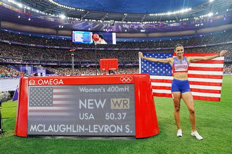 USA McLaughlin Levrone Smashes World 400m Hurdles Record In Paris