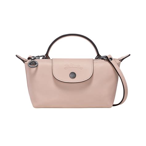 Longchamp Le Pliage Xtra Leather Extra Small Pouch Nude voilà id