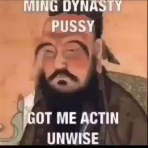 Ming Dynasty Pussy Got Me Acting Unwise Ifunny
