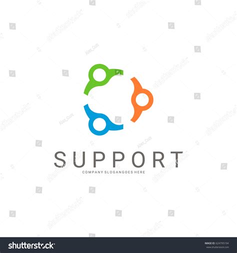 Support Logo Royalty Free Stock Vector 624795194