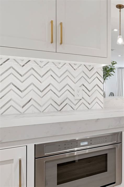 Chevron Backsplash Zig Zag Stunning Chevron Pattern