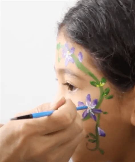 Floral Face Paint Step By Step Guide Video