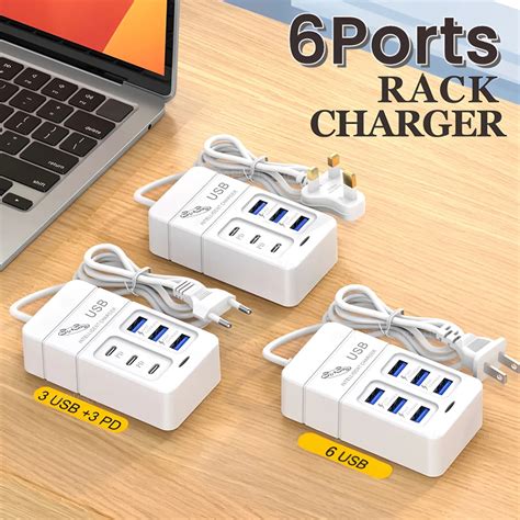 Ports Multiport Usb Charger W Pd Type C Mobile Phone Fast Charge