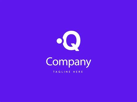 Premium Vector Capital Q Letter Logo Design With Purplish Blue