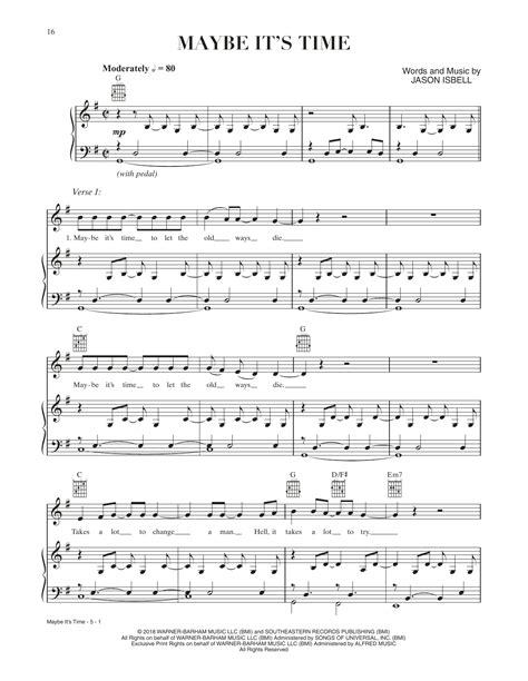 Maybe Its Time Piano Chords Shops