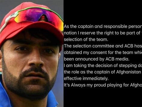 Rashid Khan Steps Down From T20 Captaincy After Acb Announces The Afghanistan World Cup Squad