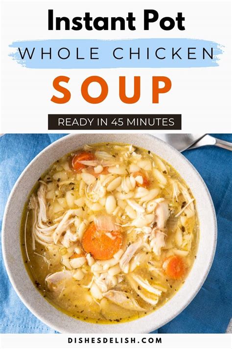 Instant Pot Whole Chicken Soup | Dishes Delish
