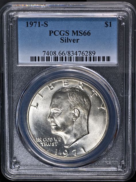 S Eisenhower Ike Silver Dollar Pcgs Ms Stock