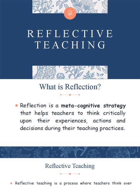 Reflective Teaching Pdf Teachers Experience