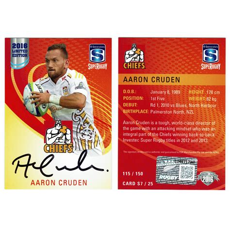 Super Rugby Signature Series #S07 Aaron Cruden – Card Central