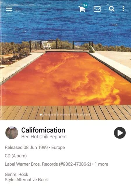 RED HOT CHILLI Peppers Californication CD Hi Tech AOR Melodic